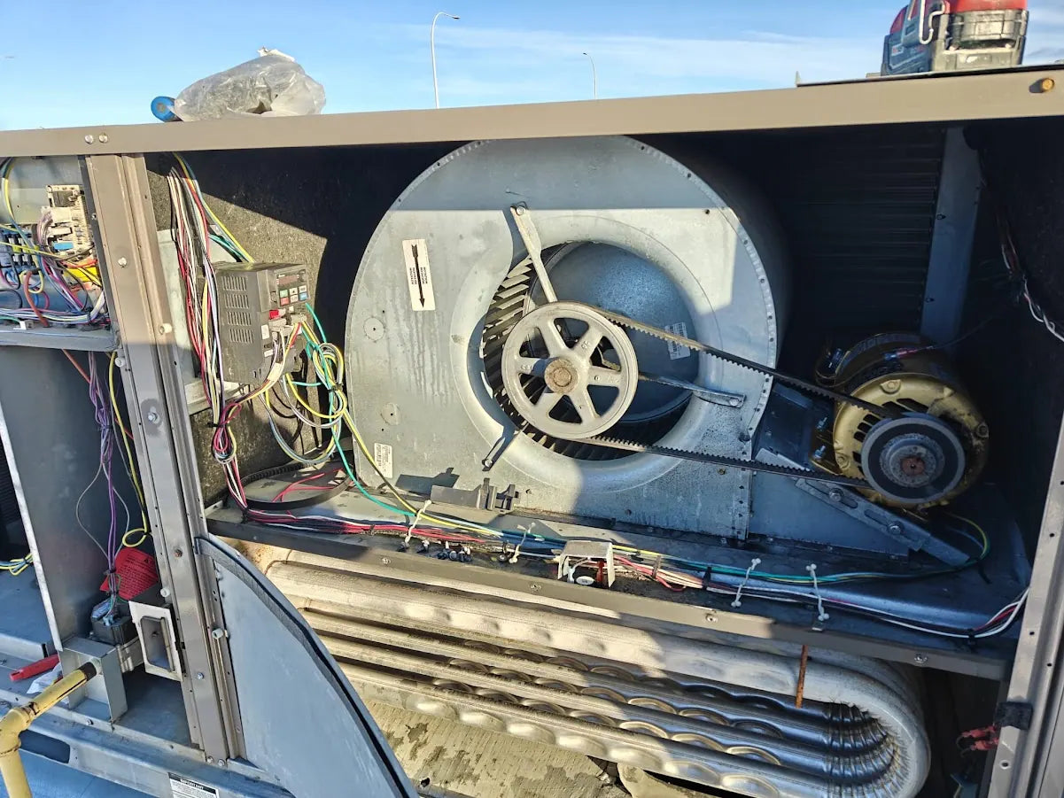 Air conditioning systems work completed by Eddie's in an Edmonton home